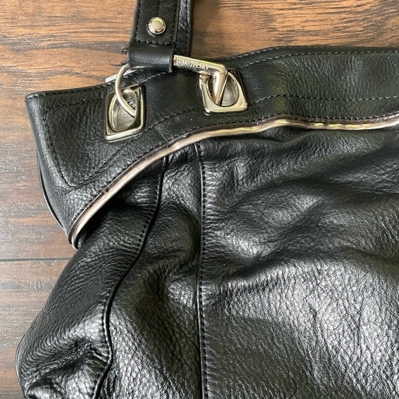 B. Mackowsky Black Leather Handbag - Picture 3 of 15
